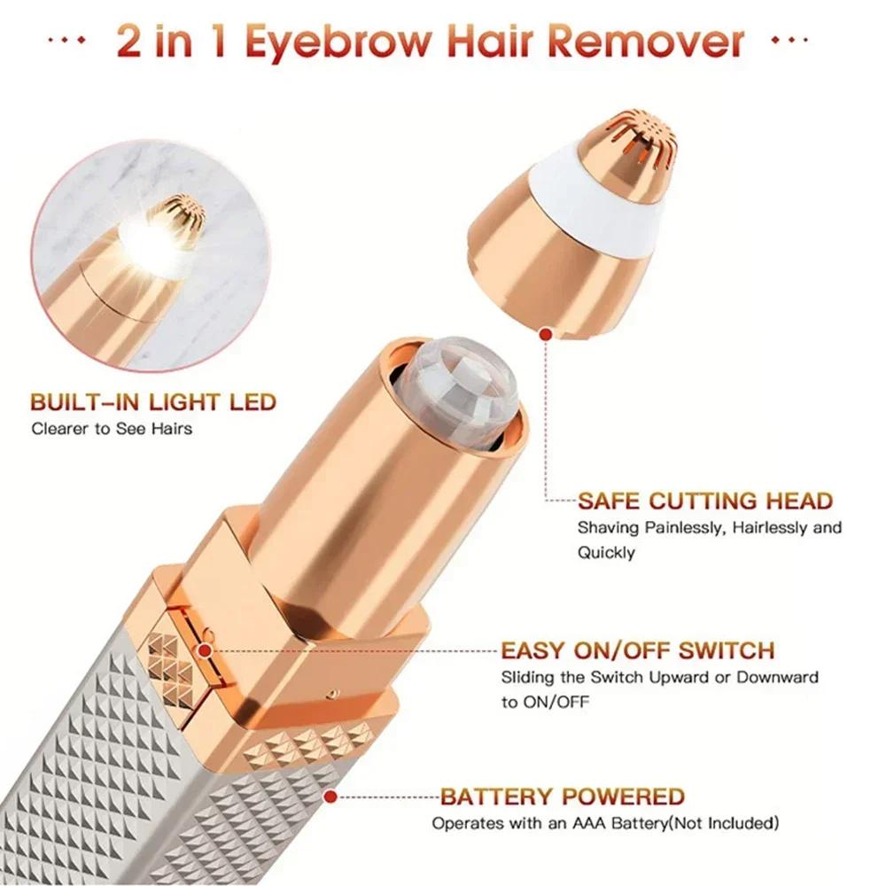 Rasoir électrique Facial 4 en 1 pour femmes, rasoir de sourcils, épilateur corporel, Rechargeable, i