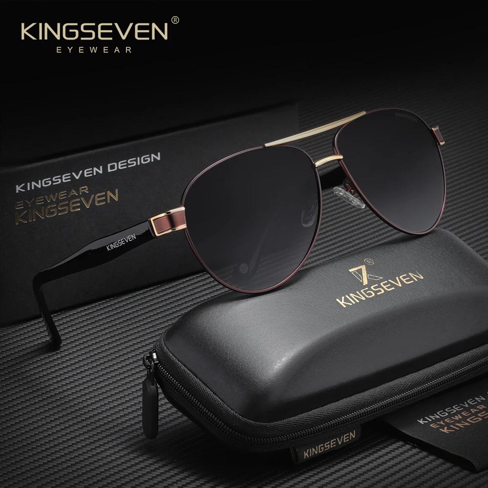KINGSEVEN rétro mâle lunettes de soleil hommes Piltot lunettes de protection en plein air conduite c