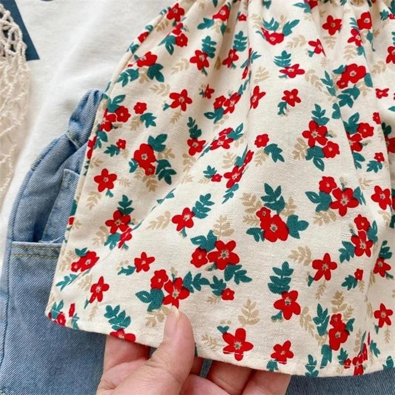 Ensemble de tenues d'été pour filles, vêtements décontractés pour enfants, jupe à bretelles fragment