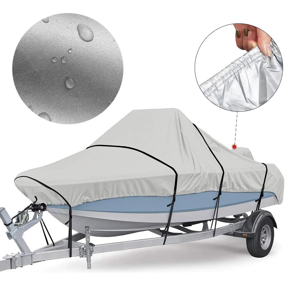 Housse de bateau en Polyester 300D, 11-22 pieds, imperméable, résistante aux UV, Durable et anti-déc