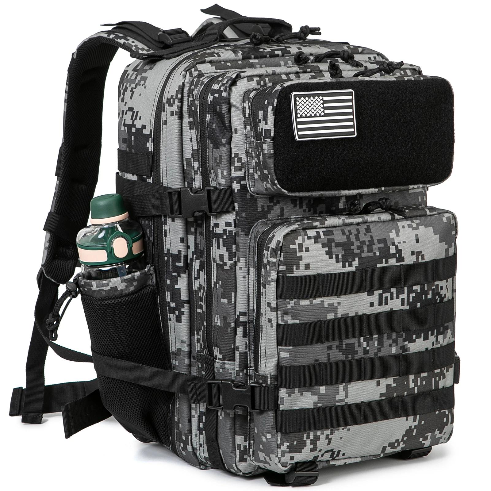 45L sac à dos tactique sac de survie chasse MOLLE sac à dos GYM pour hommes EDC randonnée en plein a