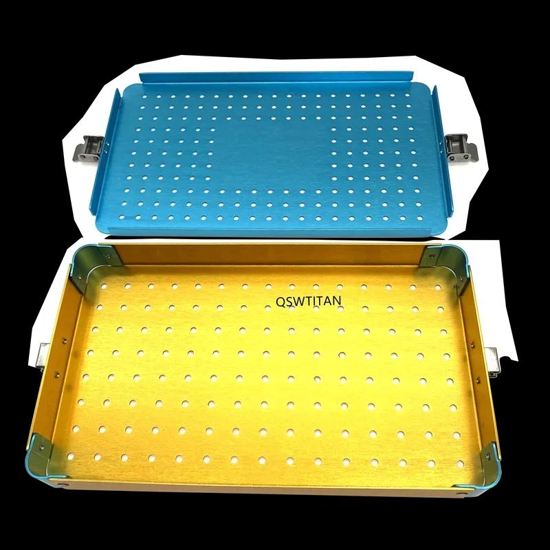 Étui de stérilisation en aluminium pour outils d'instruments chirurgicaux dentaires opthalmiques, bo