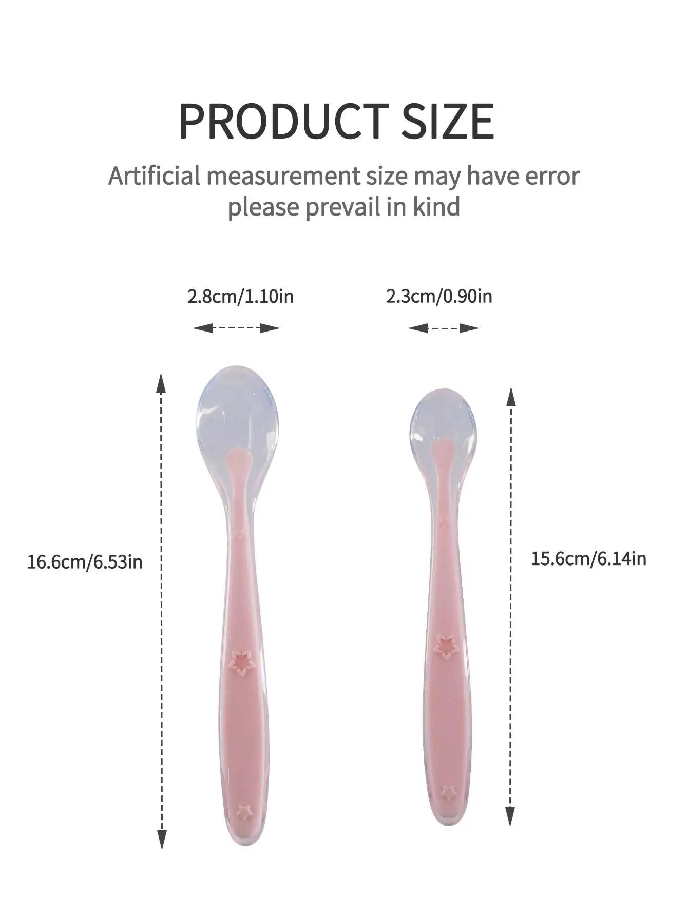 Cuillère d'apprentissage en Silicone pour bébé, 9 couleurs, motif étoile, grand petit ensemble de cu
