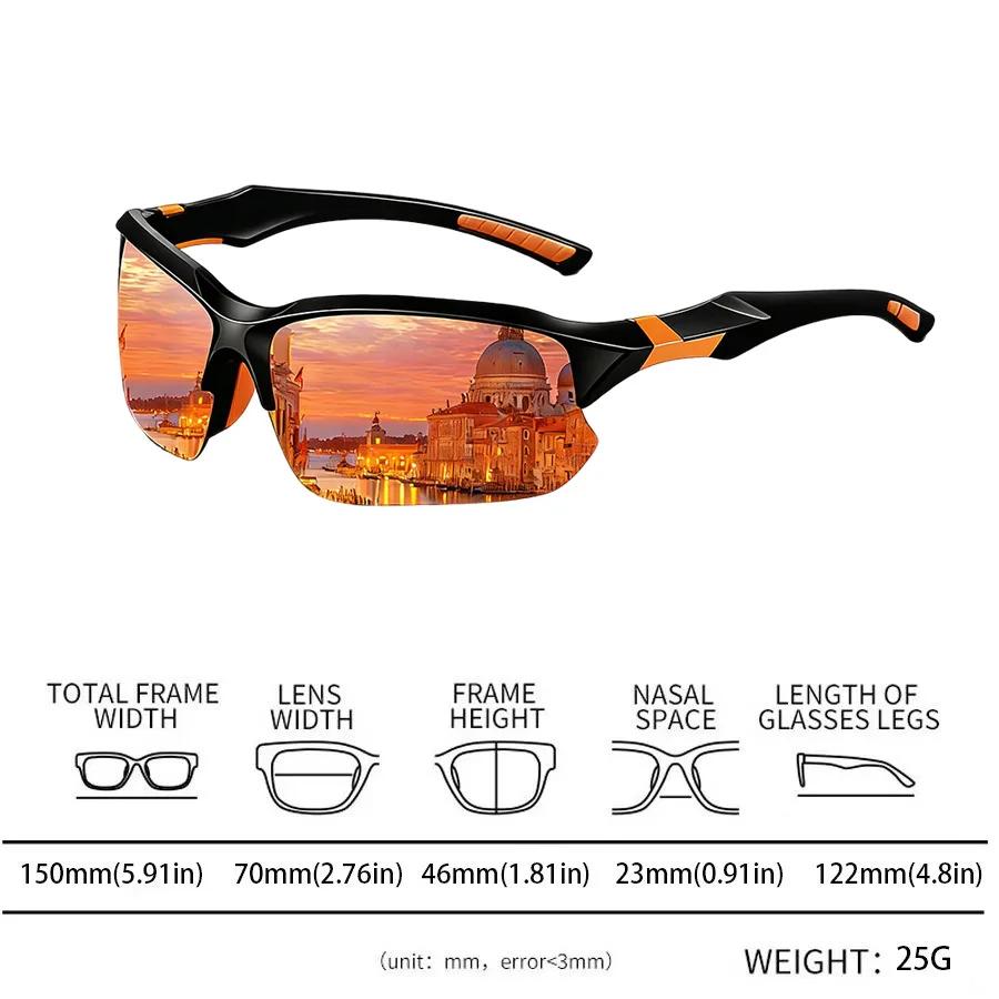 9 Paires de Lunettes de Soleil Demi-Monture Tendance Vintage pour la Conduite, la Pêche, les Loisirs