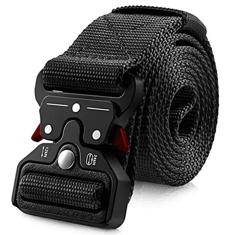 Véritable ceinture tactique à dégagement rapide, ceinture militaire d'extérieur en Nylon véritable s