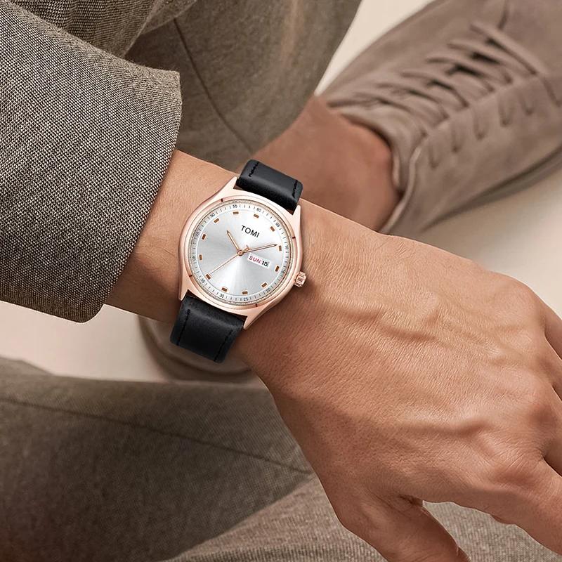 TOMI montre pour hommes minimaliste affaires décontracté montre à Quartz pour hommes et femmes à la