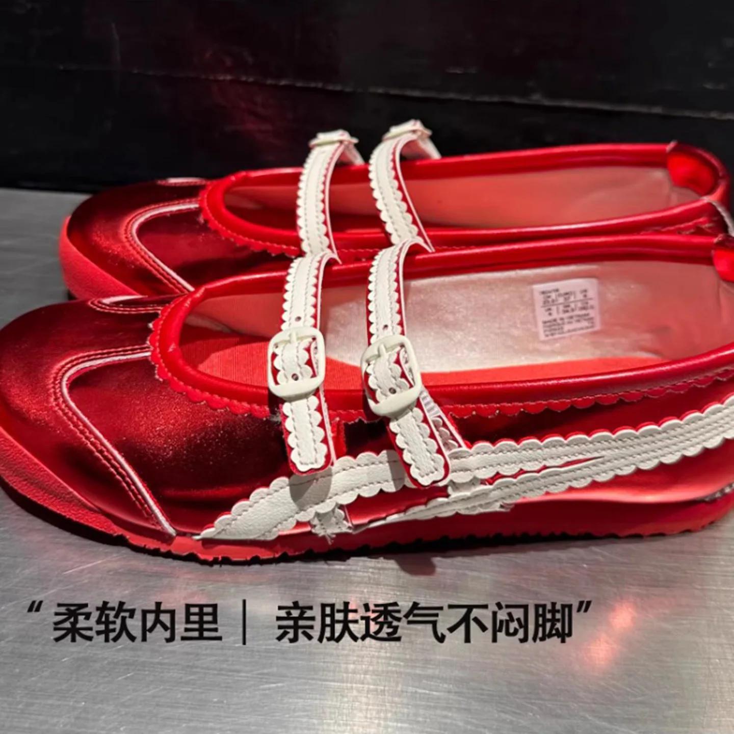 Chaussures Mary Jane pour femmes, ballerines à bout rond, baskets sportives, chaussures de marche dé