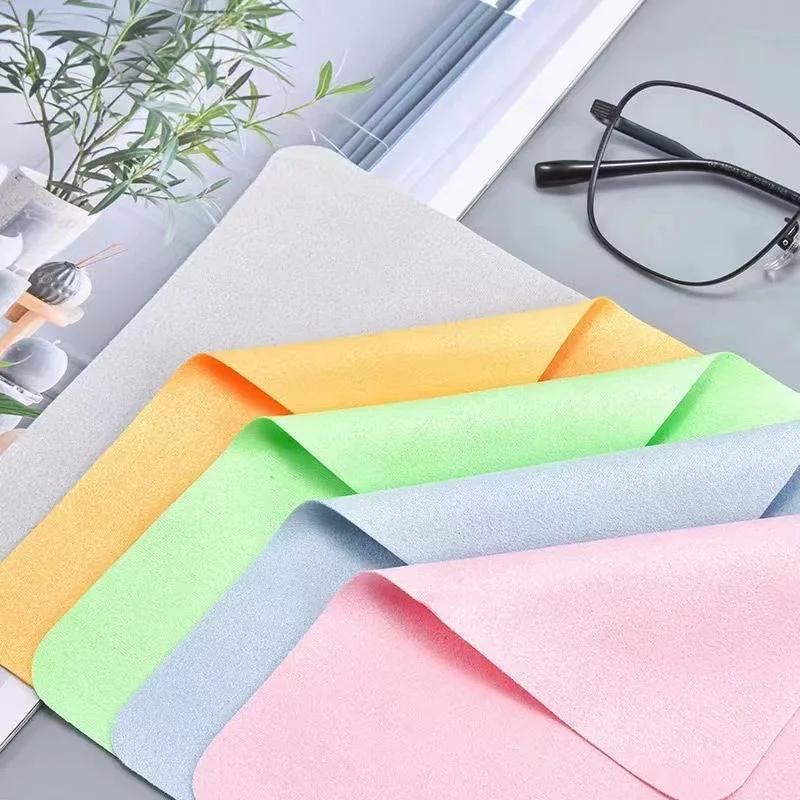 Chiffon de nettoyage de lunettes en microfibre, 5 pièces, adapté aux écrans, lentilles, lunettes en