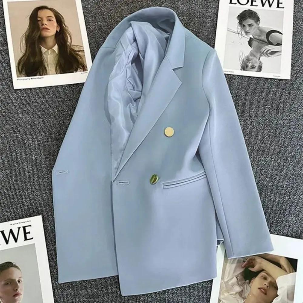Femmes costume Blazer élégant manteau 2025 printemps automne mode coréenne Blazer luxe Double bouton