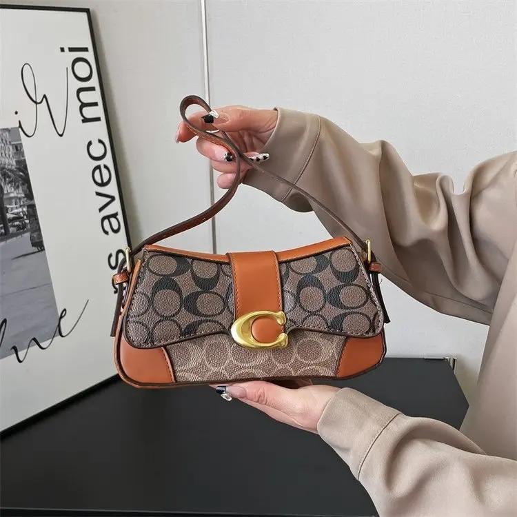 Nouveau Sac à Bandoulière Rétro Monogramme 2026 pour Femme en Cuir PU Colorblock Tendance - Sac Croi