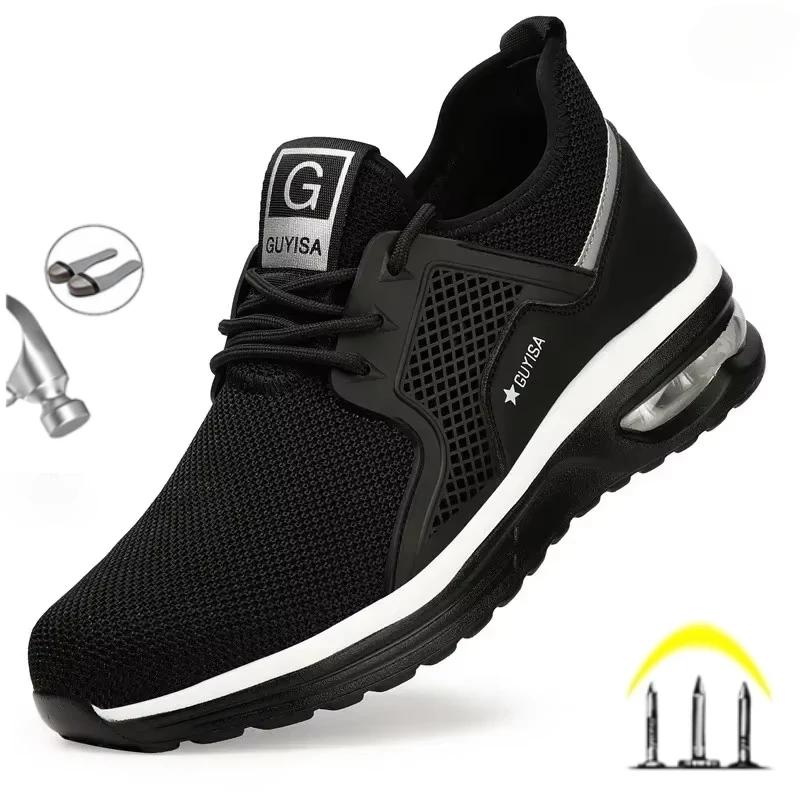Plus Sise 35-50 chaussures de travail de sécurité pour hommes baskets à coussin d'air indestructible