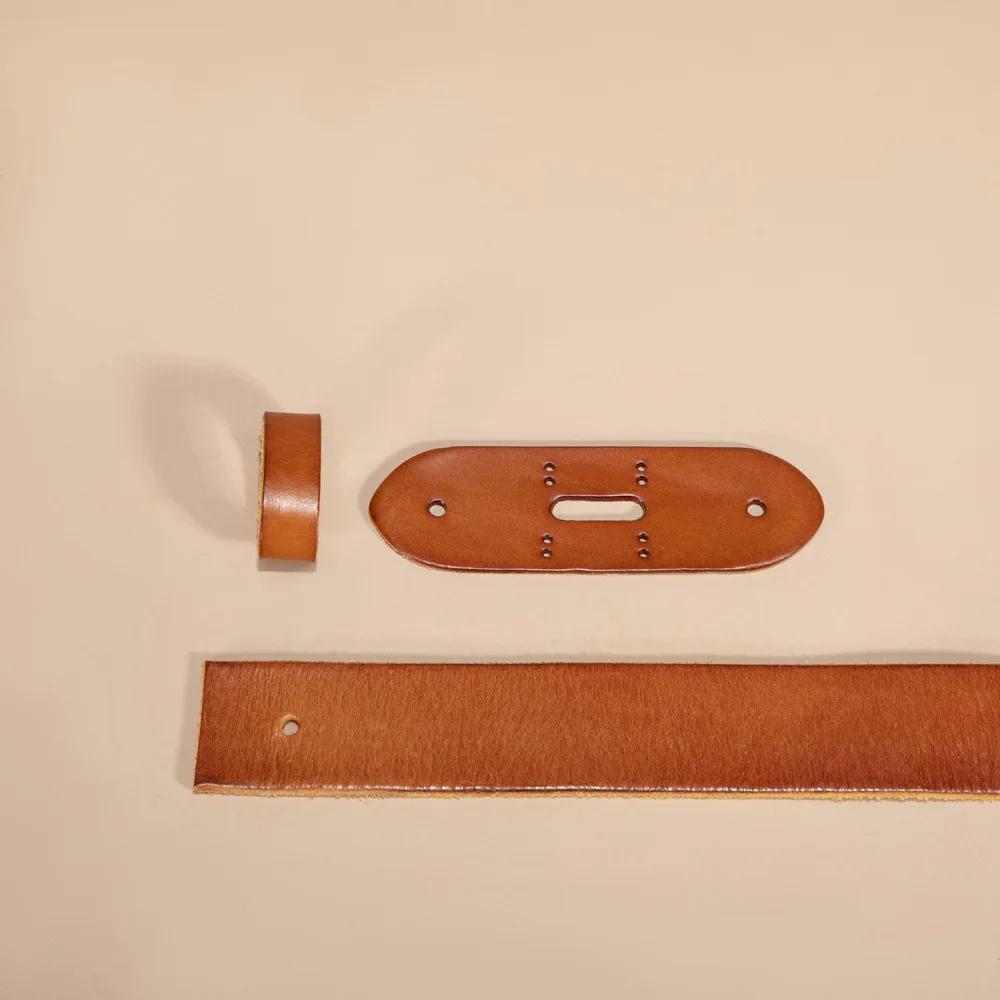 3.8 cm de largeur mâle sans boucle ceintures pour hommes boucle ardillon trou sangle peau de vache b