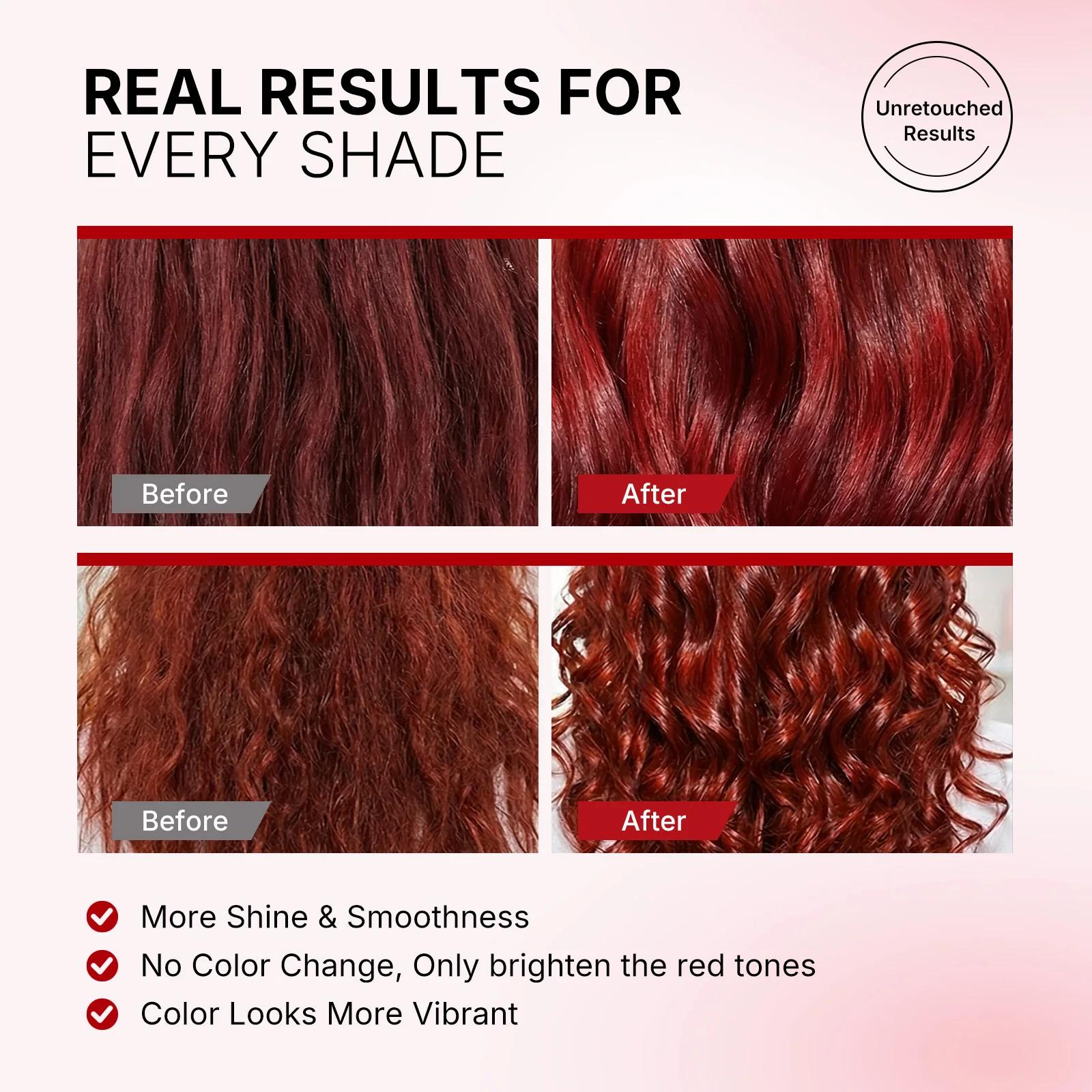 Karseell Color Deposition Masque pour cheveux rouges Après-shampooing stimulant la couleur, hydrate