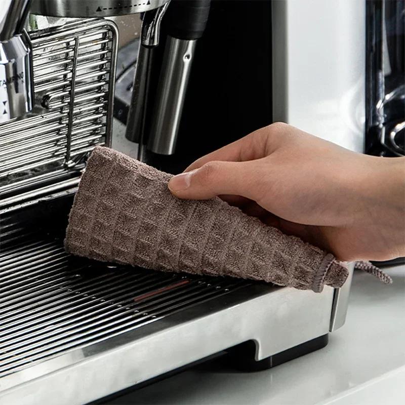 Serviette de Barista Super absorbante, chiffon spécial pour Machine à café, sans peluches, carrée, c