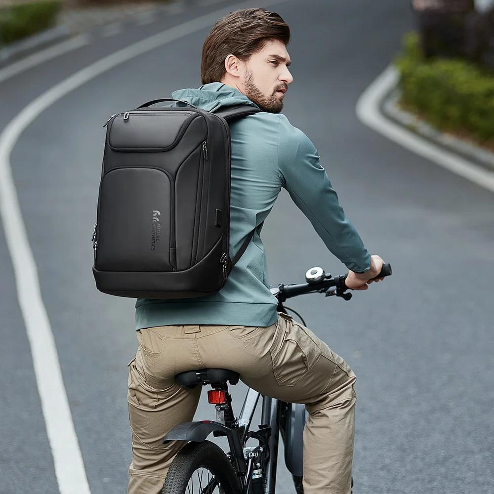 Sacs à dos d'affaires HK pour hommes, sac multifonctionnel pour ordinateur portable de 17.3 pouces,