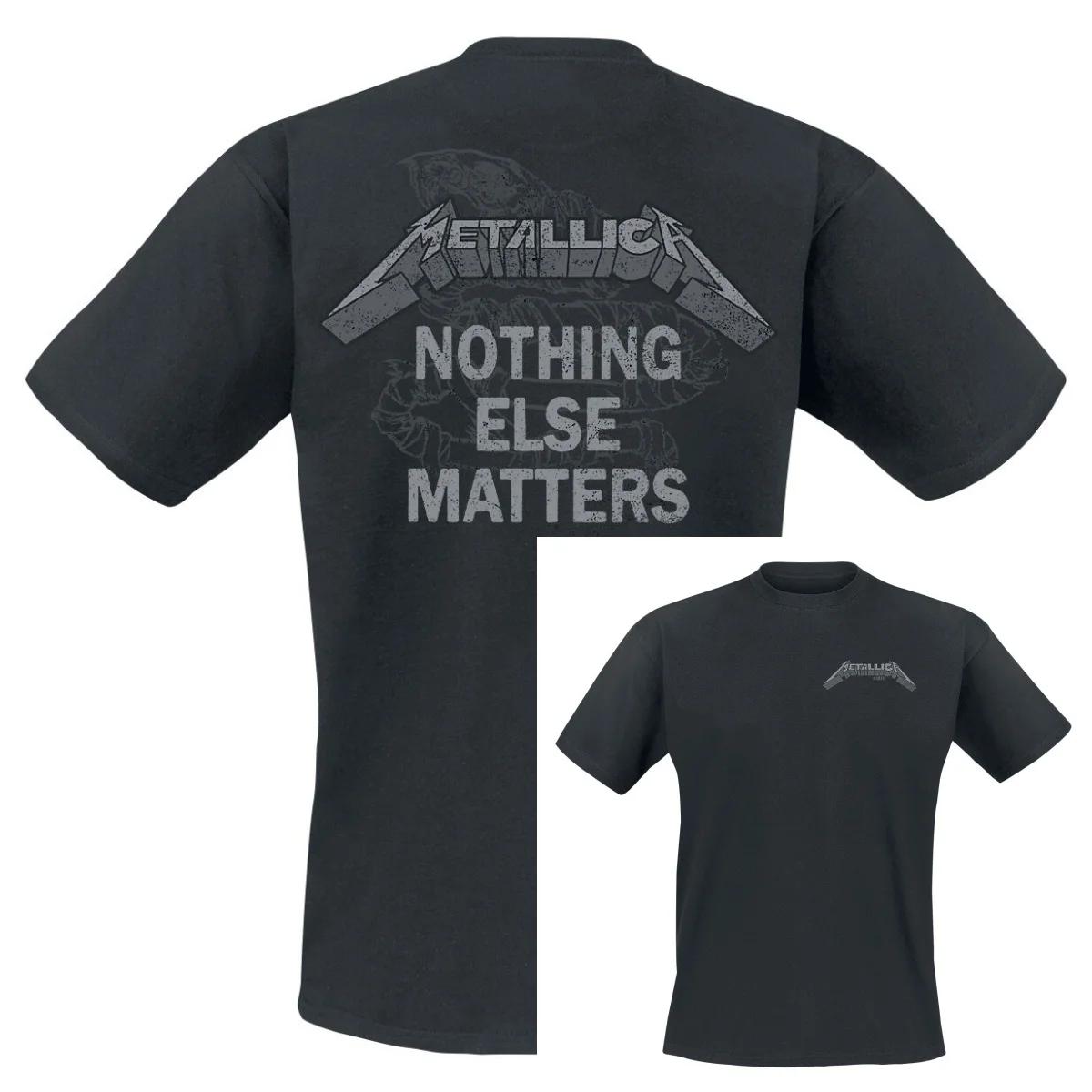 Meilleur T-shirt unisexe en coton avec motif Metallica, manches courtes, style décontracté, vintage,