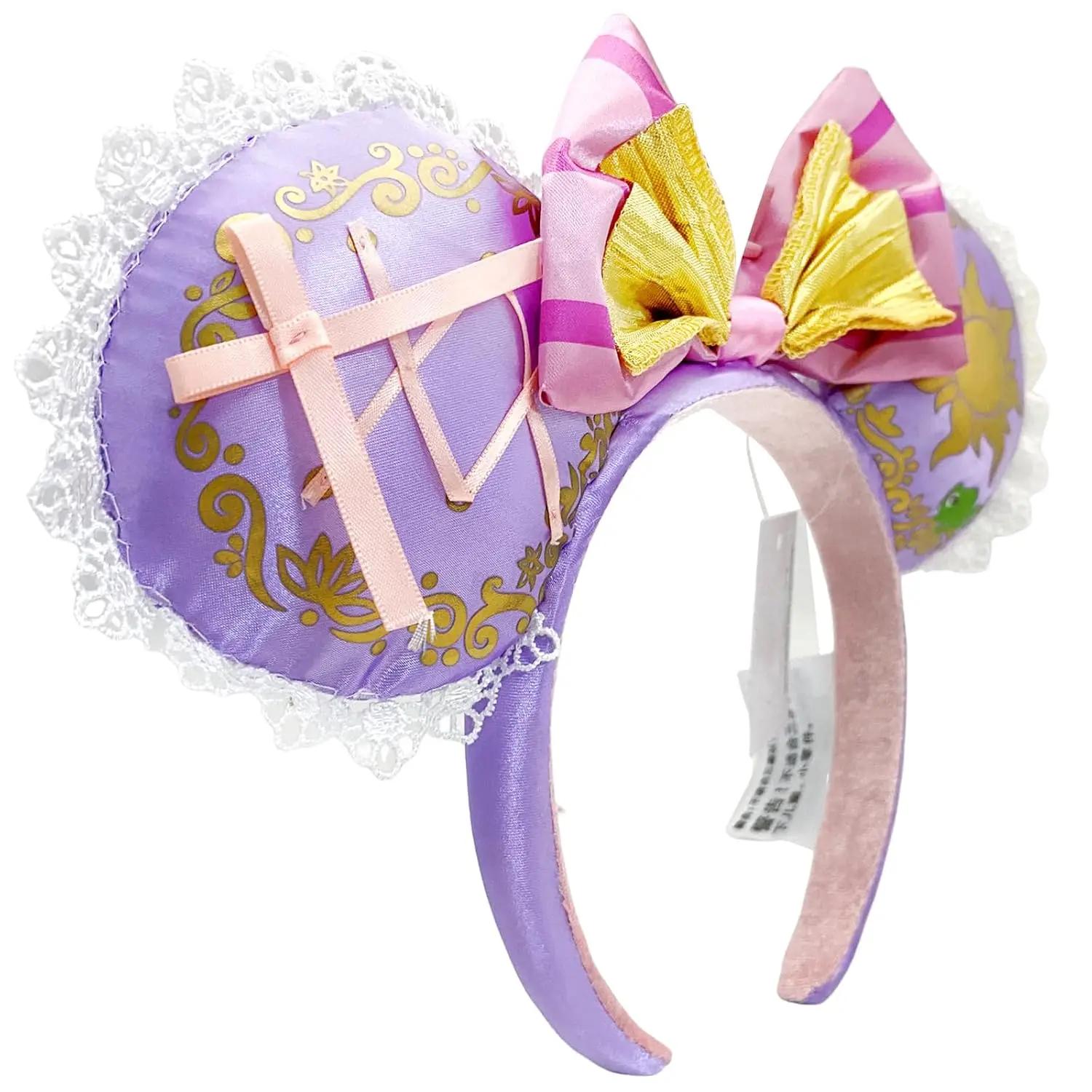 Bandeaux d'oreille Mickey Mouse Raiponce, Costume de Cosplay de princesse pour fête d'anniversaire,