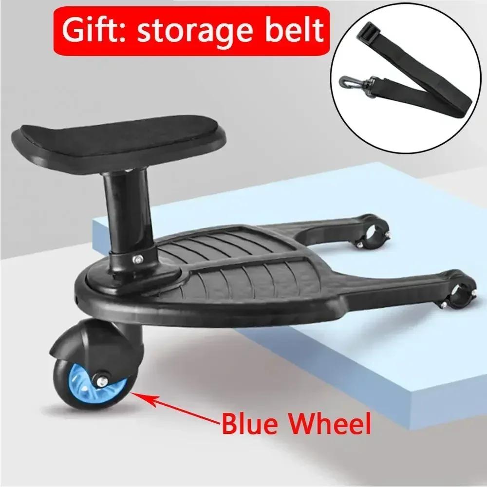 Poussette pour bébé avec adaptateur de pédale de poussette, fixation de poussette avec siège amovibl