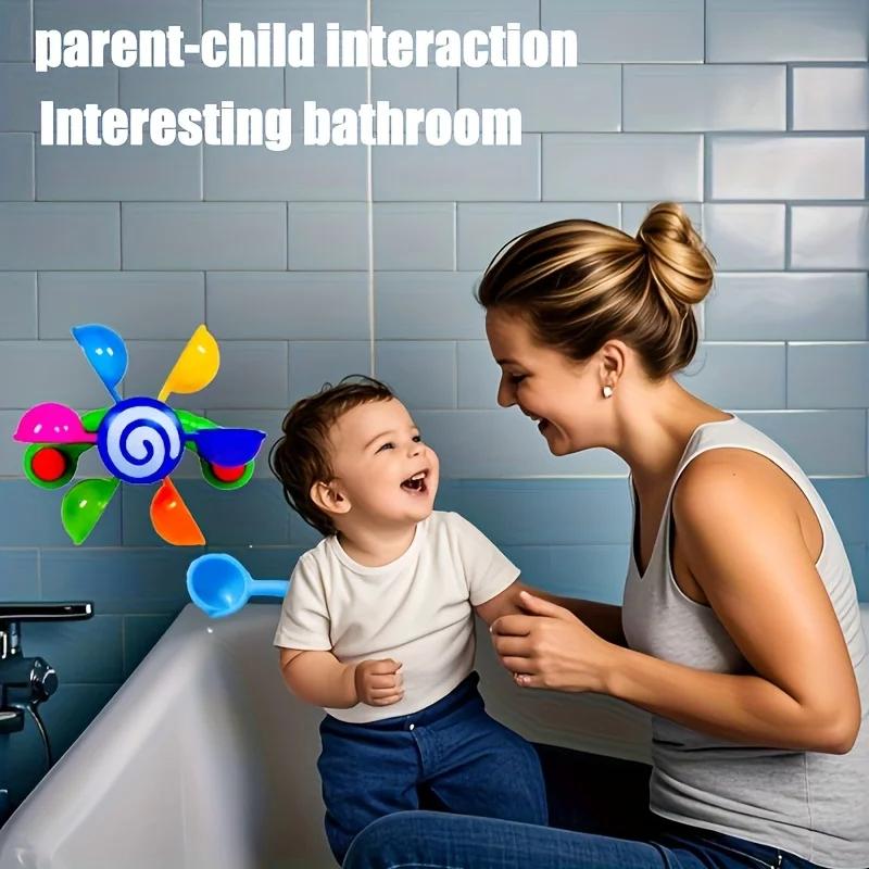 Moulin à vent jouet de bain rotatif 1 pièce, jeu sensoriel amusant pour bébés garçons et filles, cad