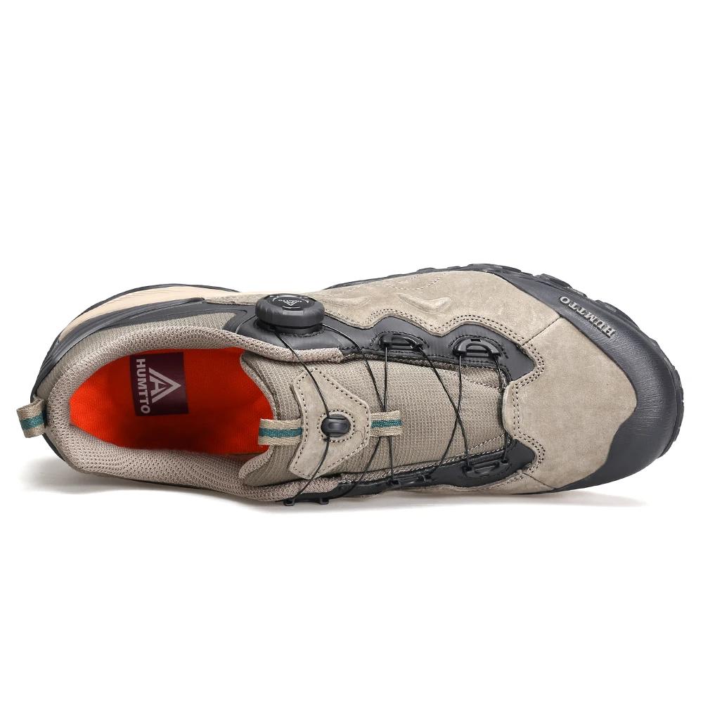 HUMTTO-Baskets en cuir pour hommes, bottes de randonnée, chaussures de trekking en plein air, chauss