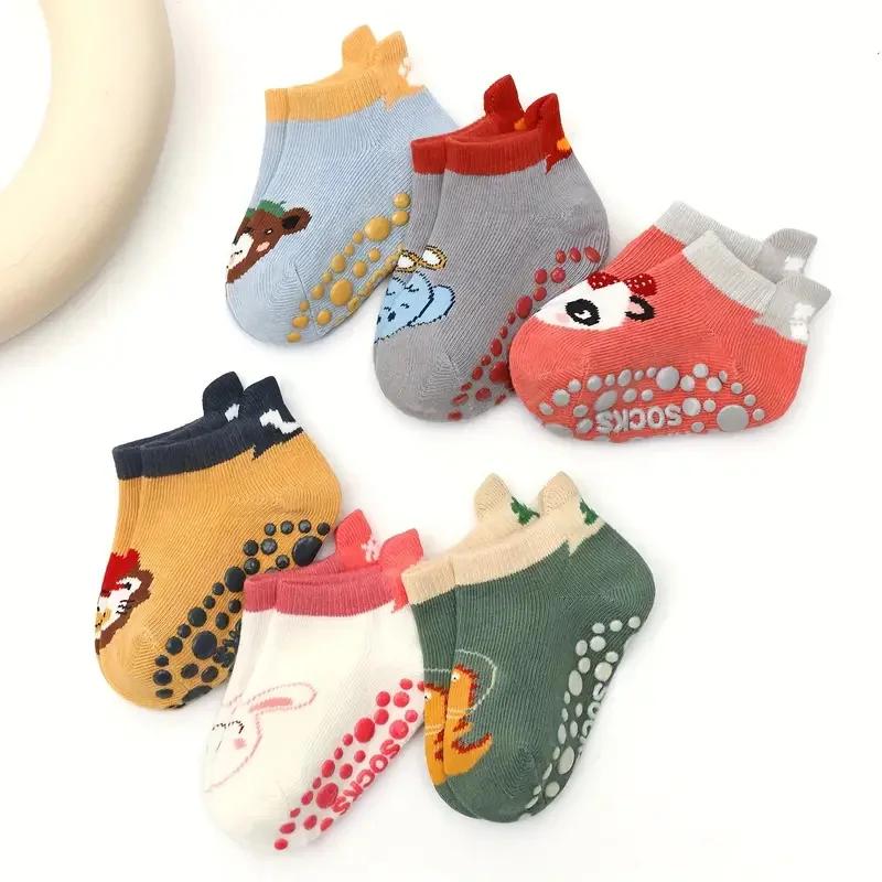 Chaussettes en coton pour enfants, confortables, respirantes, motif animal de dessin animé mignon, n
