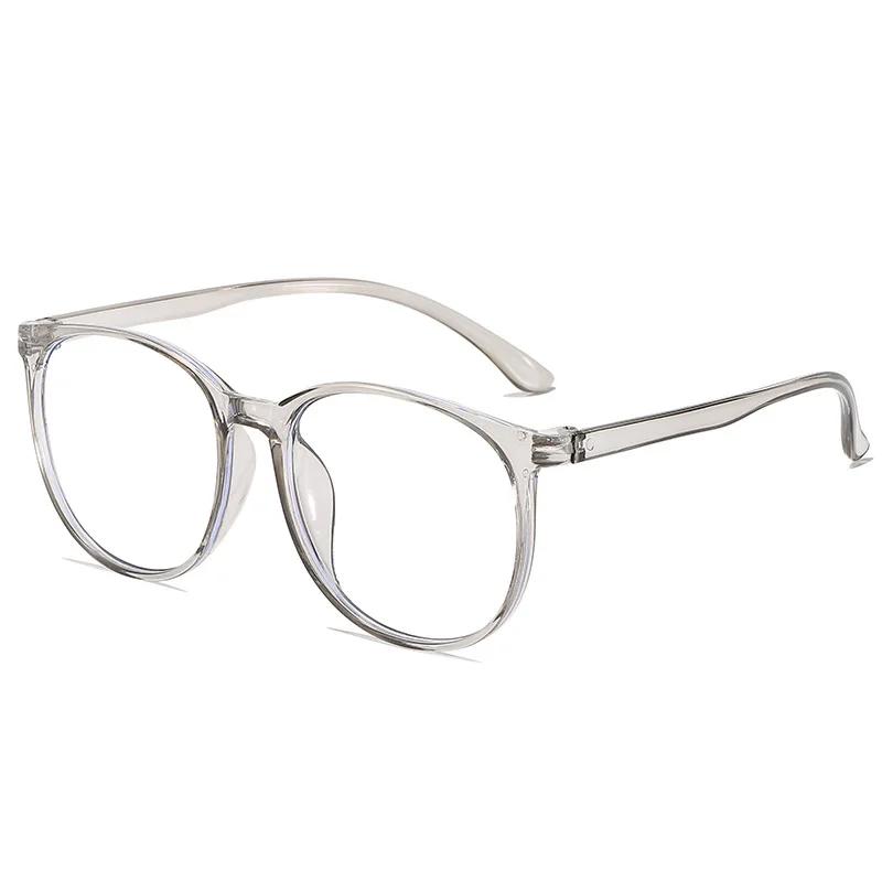 Lunettes d'ordinateur transparentes à grande monture pour femmes, rondes, Anti-lumière bleue, optiqu