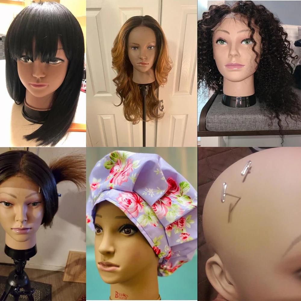 Tête de Mannequin Féminin Simnient sans Cheveux, pour Support de Perruque et Chapeau, Présentoir, Co
