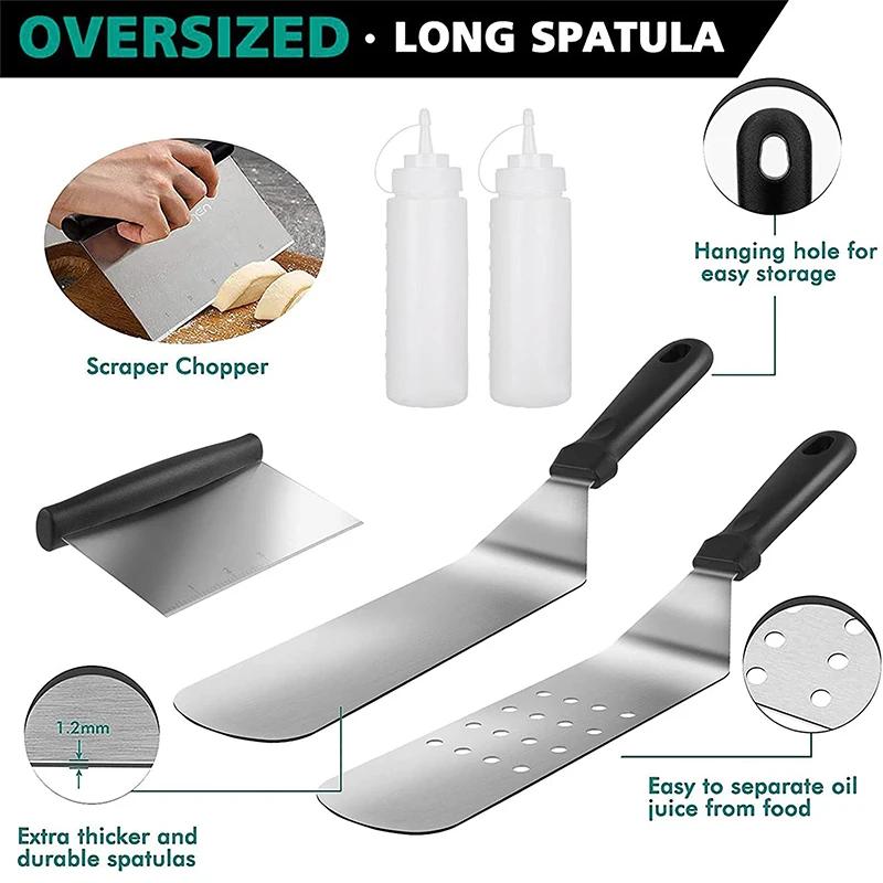 LMETJMA-Kit d'accessoires pour grill plat, avec sac de transport, 12 pièces, JT48