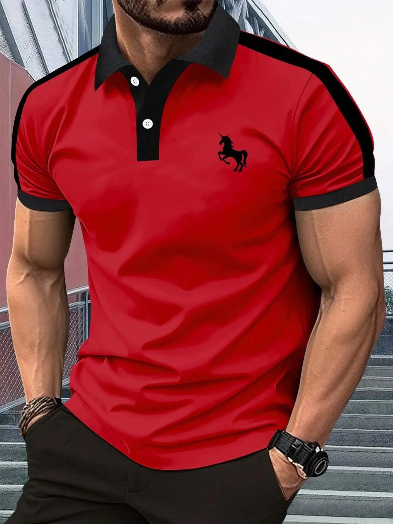 La nouvelle chemise POLO à manches courtes pour hommes pour l'été 2025, décontractée, à la mode, dou