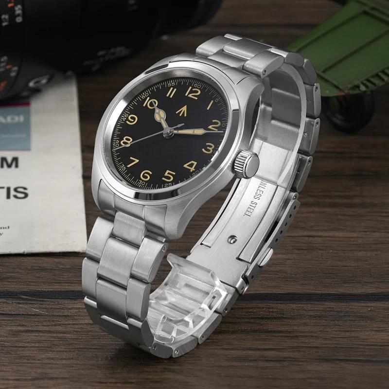 Militado ML08 montre à Quartz VH31 mouvement bande d'acier saphir cristal montre Vintage 10Bar étanc