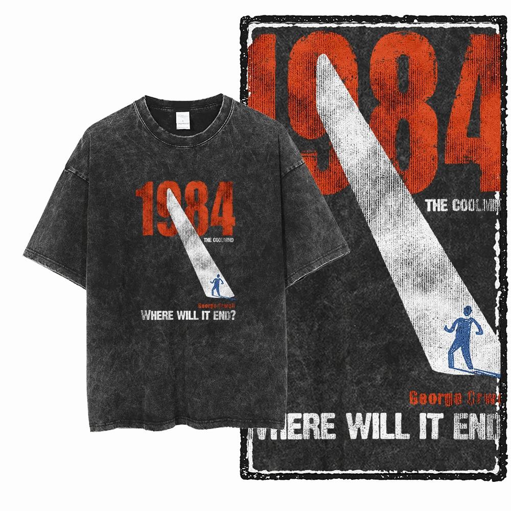 X1-x25 STREE THEME graphique exclusif unisexe coton lavé à l'acide t-shirt Cool Vintage Streetwear h