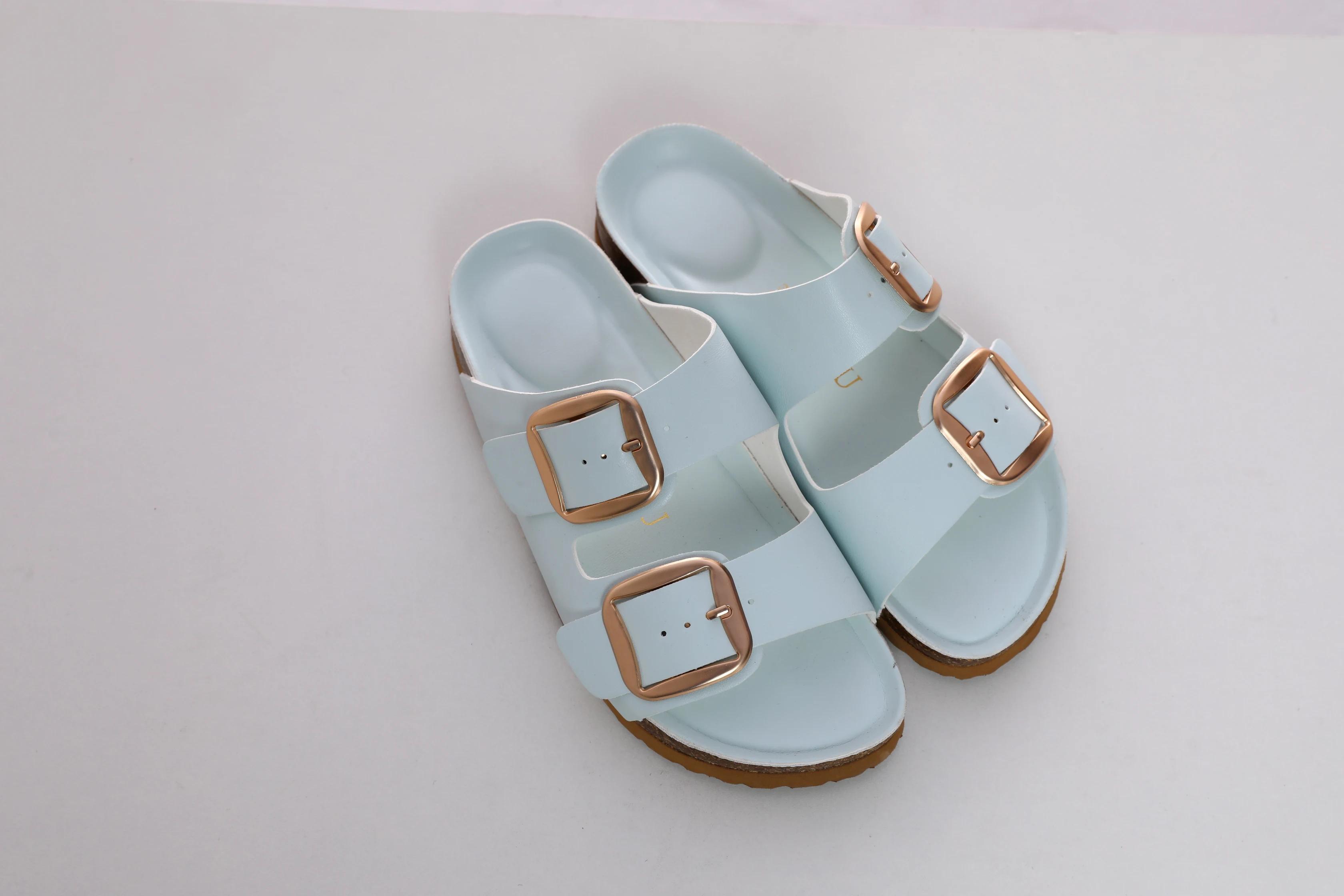 SUFU Pantoufles d'été confortables à enfiler pour femme avec sangles à boucle réglables - Sandales e