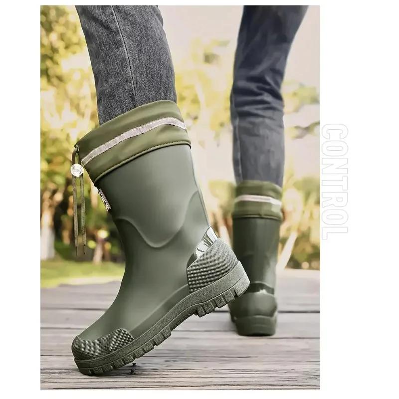 Bottes de pluie de pêche imperméables légères pour hommes, antidérapantes, résistantes à l'usure, en