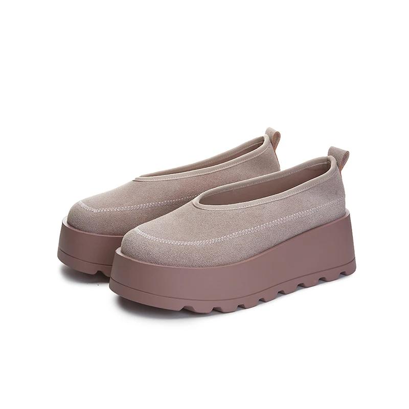 AIYUQI 2026 Mocassins pour femmes, chaussures à plateforme à semelle épaisse, grandes tailles, style