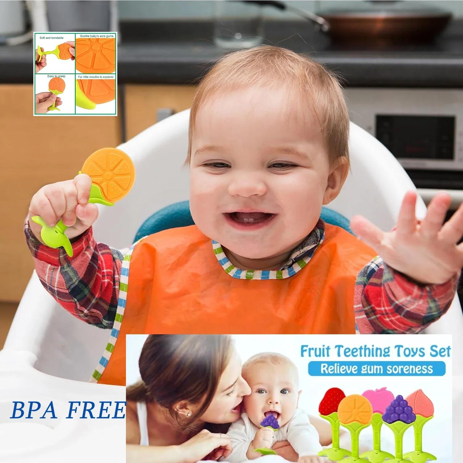 Jouet de dentition en Silicone pour bébé, anneau de dentition pour dents, accessoires pour bébés, su