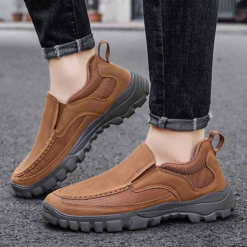 Chaussures décontractées pour hommes, style mocassins, simples, respirantes, confortables, pour le p