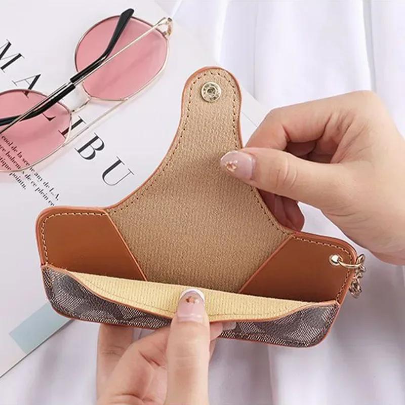 NOUVEAU Étui à lunettes portable avec porte-clés - Sac de rangement protecteur pour lunettes de myop