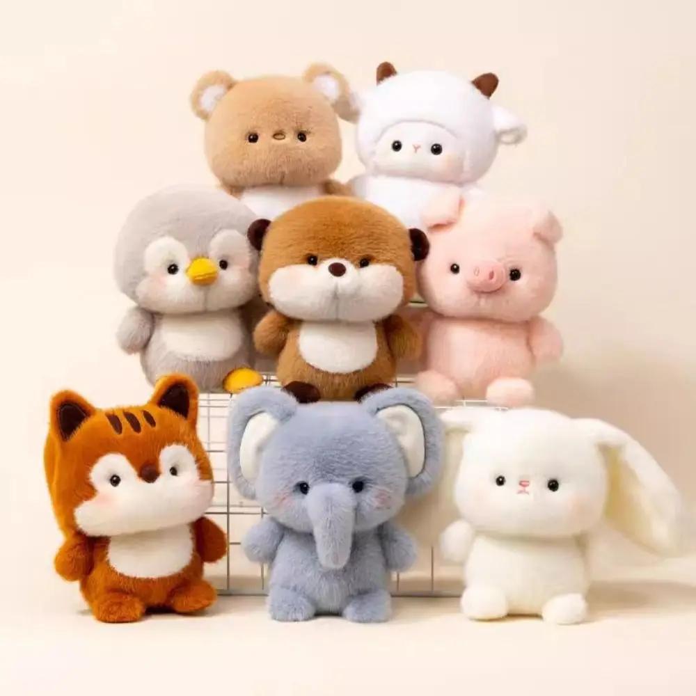 Mignon peluche compagnon poupée Anime éléphant lapin ours Panda dessin animé bureau compagnon poupée