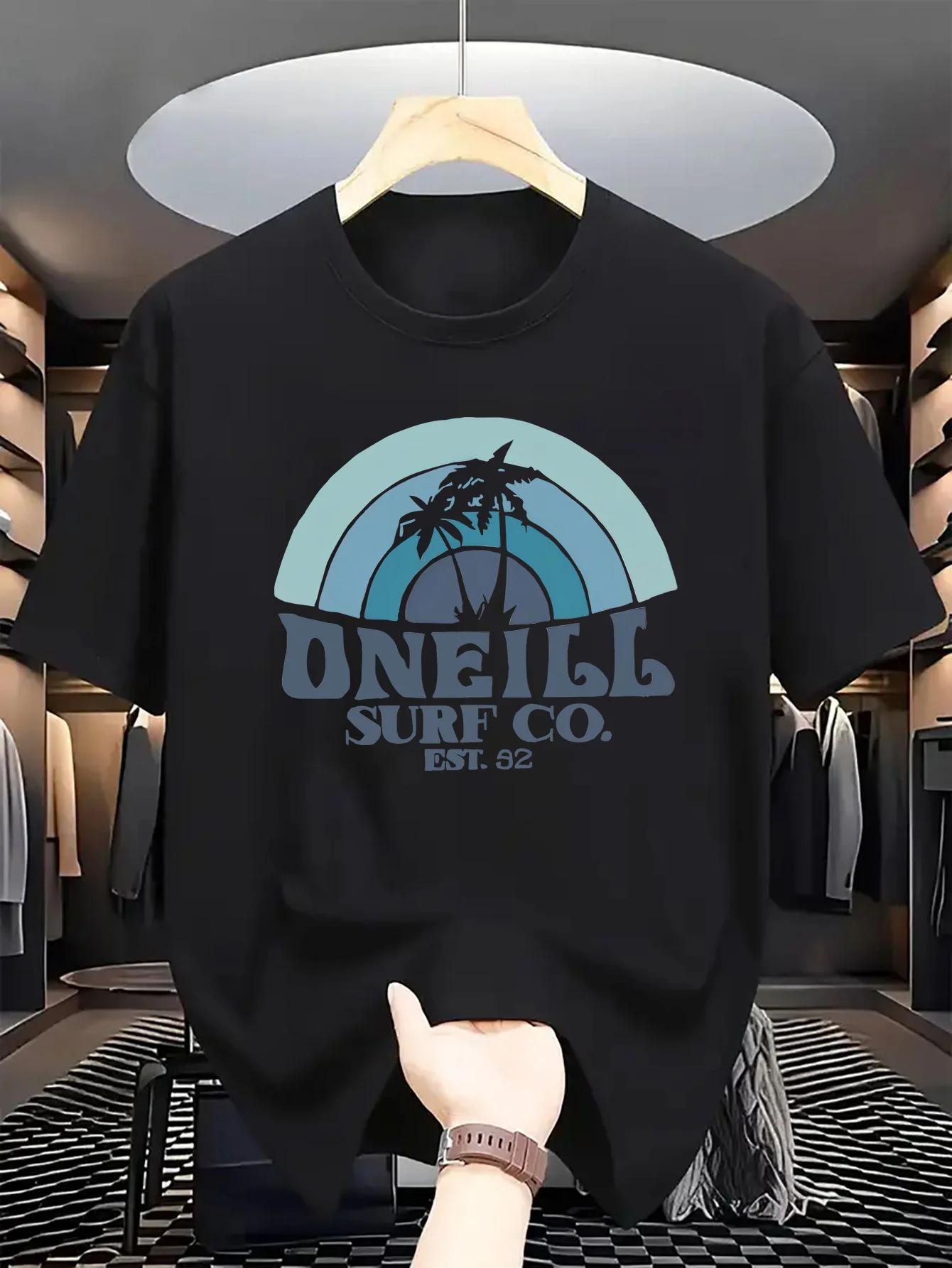 T-shirt manches courtes col rond pour hommes, 100 coton, à la mode, sport décontracté, coupe ample,