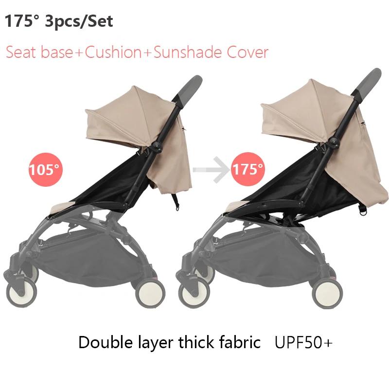 Juste de coussin ajustable à 175 ° pour poussette Babyzen Yoyo Yoya, matelas de siège pare-soleil, 3
