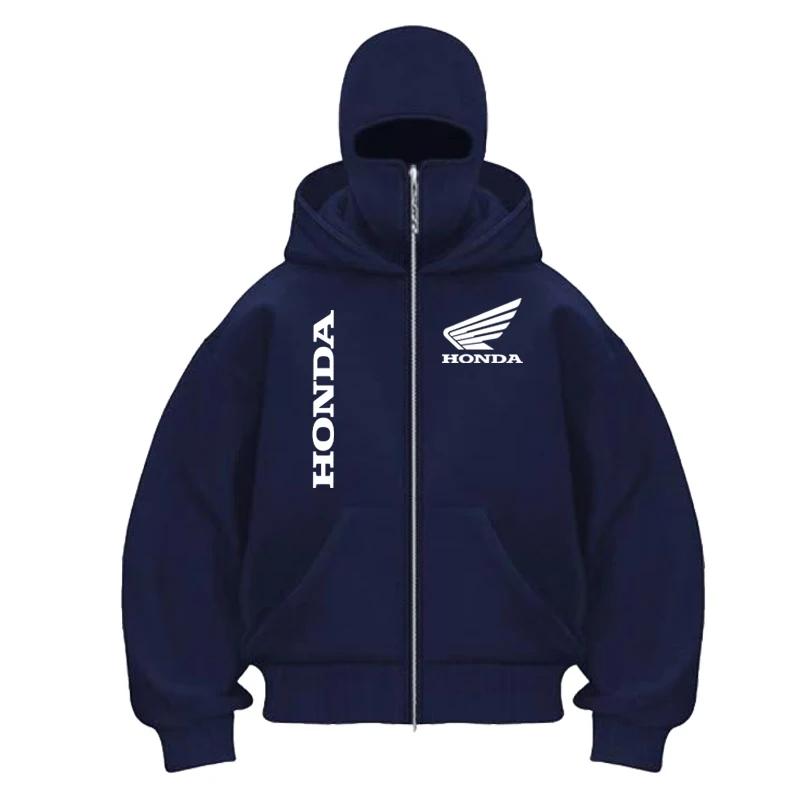 Hommes et femmes Honda Logo veste de moto gothique hiver nouveau Double capuche mode sweat hommes à