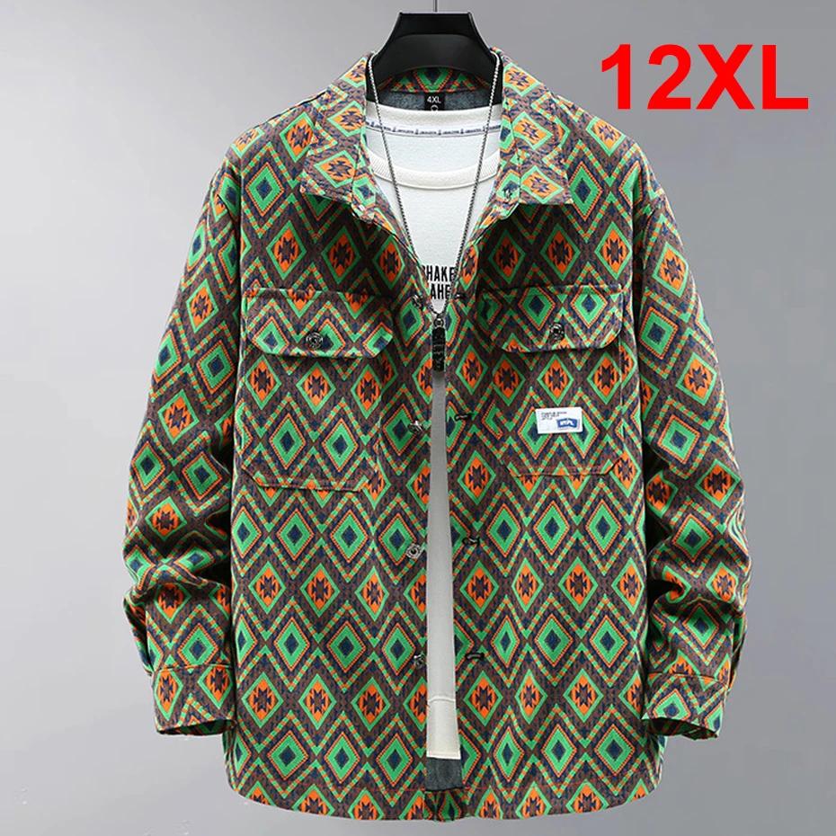 Veste en denim vintage pour hommes, Streetwear, Veste cargo, Manteau, Grande taille, 11XL, 12XL, Pri