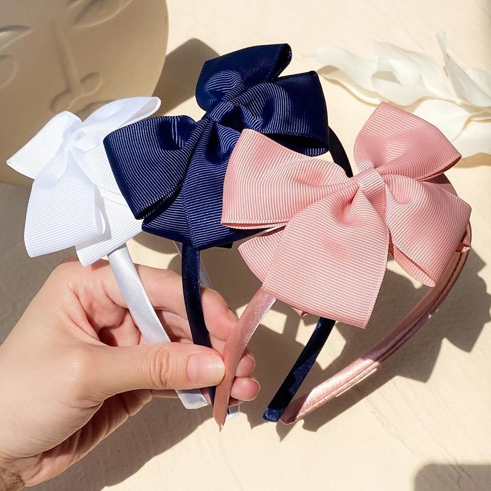 Nministériels ds de cheveux faits à la main pour bébés filles, bandeaux avec nœud papillon mignon, b