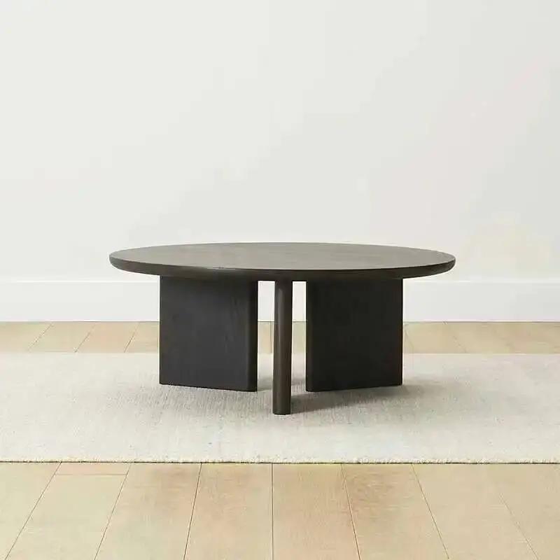 Table basse de chambre en bois noir, Table d'appoint Convertible réglable, esthétique industrielle,