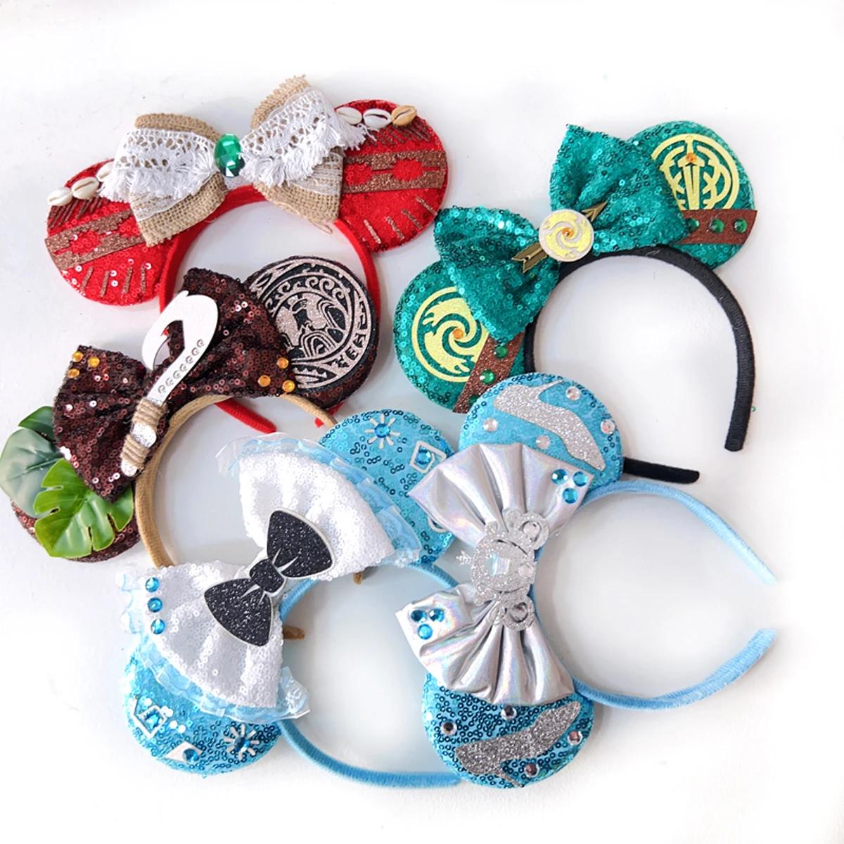 2025 nouveau Style Mickey Minnie oreille bandeau paillettes arcs fille adulte enfants Halloween fête