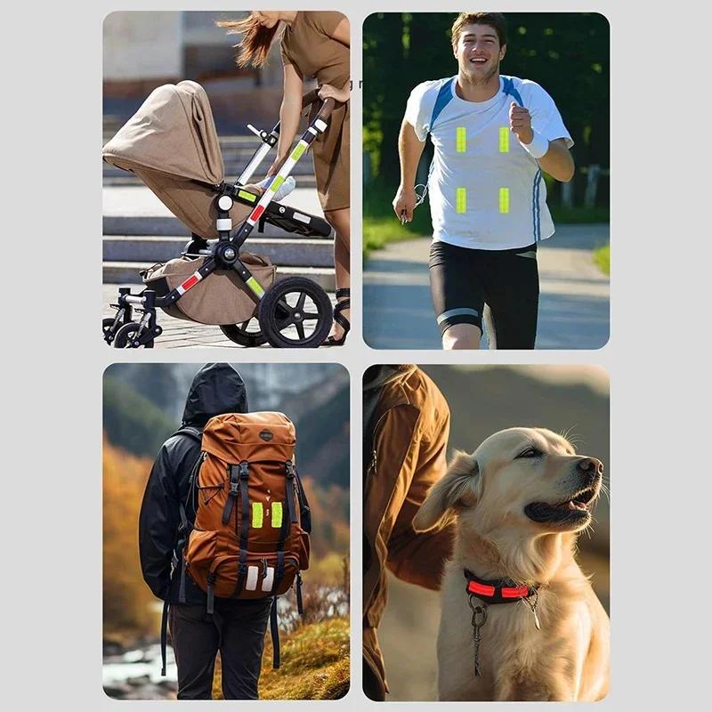 10 pièces bébé poussette utilise avertissement de sécurité anti-collision patch réfléchissant vélo v
