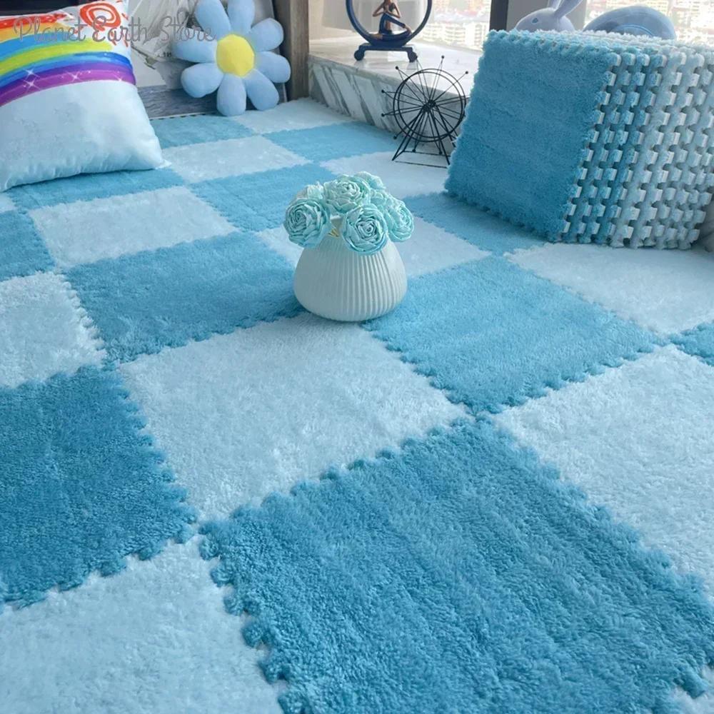 Tapis de jeu en peluche douce pour enfants, 10/20 pièces, jouets pour bébés, Puzzle en mousse Eva, p