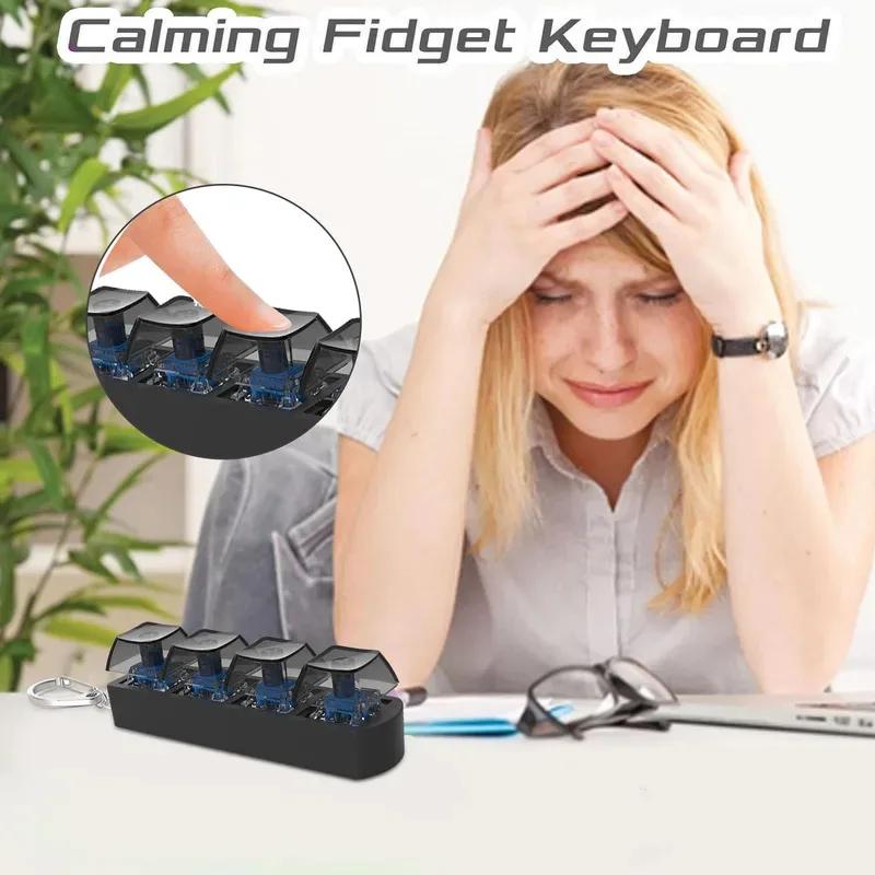 4 touches bouton de doigt jouets Anti-stress clavier mécanique Keycaps bureau décompression apaisant