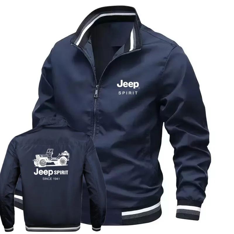 Nouvelle veste décontractée à col montant pour homme Jeep 2026, haute qualité, printemps-automne, co