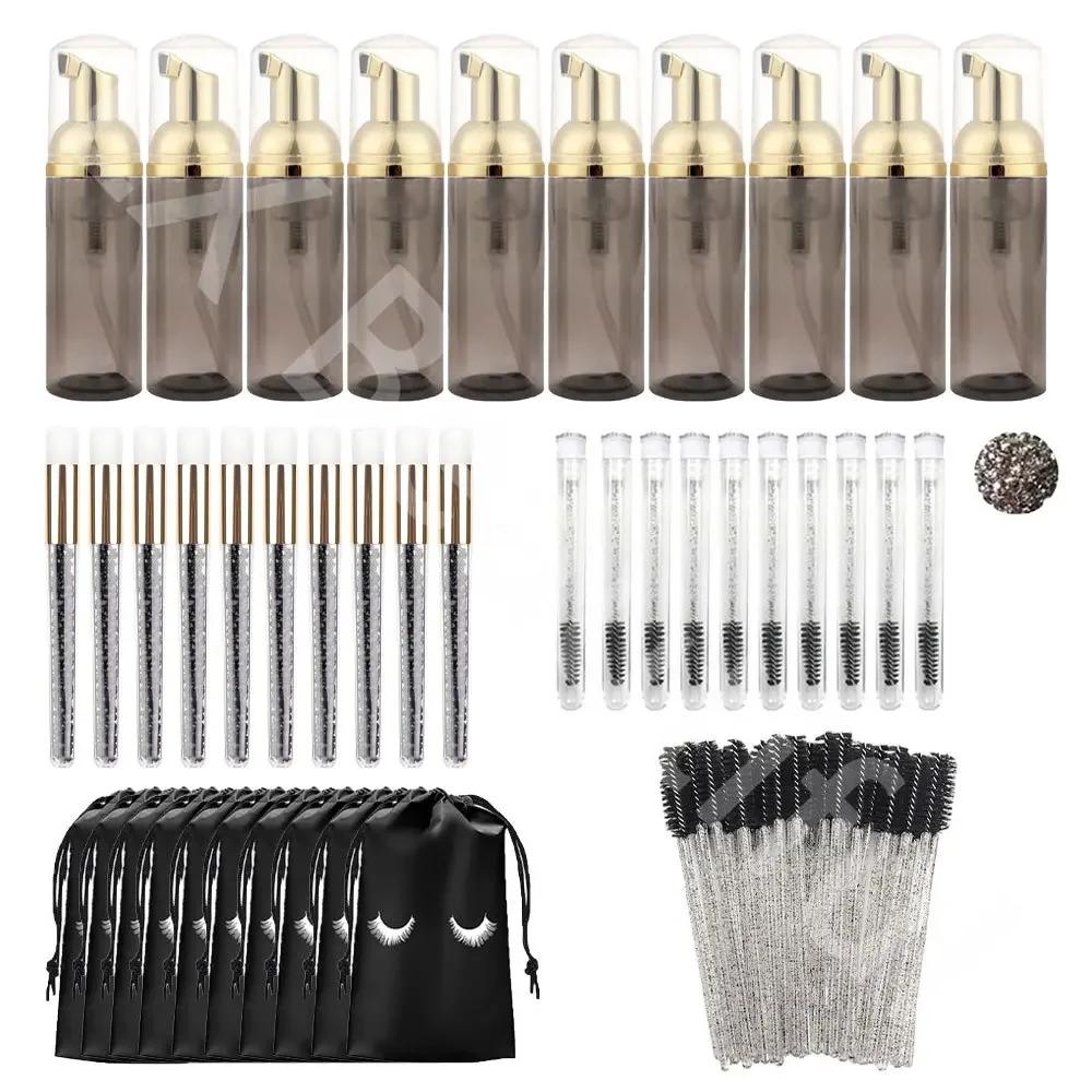 Les outils de nettoyage de shampoing pour cils comprennent une bouteille vide de 60ML, distributeur